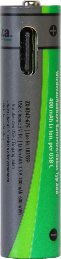 tka Li-Ion AAA 400mAh 1,5V - Akkuvergleichstest.de